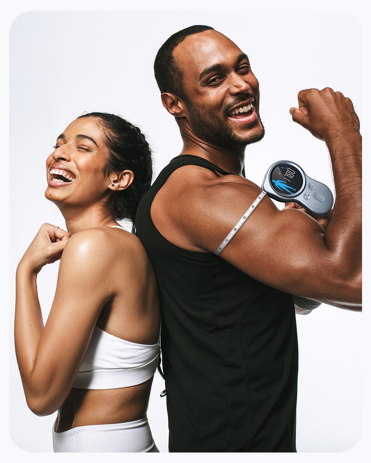 RENPHO Smart Body Tape Measure+, cinta métrica inteligente corporal, cinta métrica mejorada para pérdida de peso, ganancia muscular, fisicoculturismo, cinta digital inteligente en pulgadas y cm