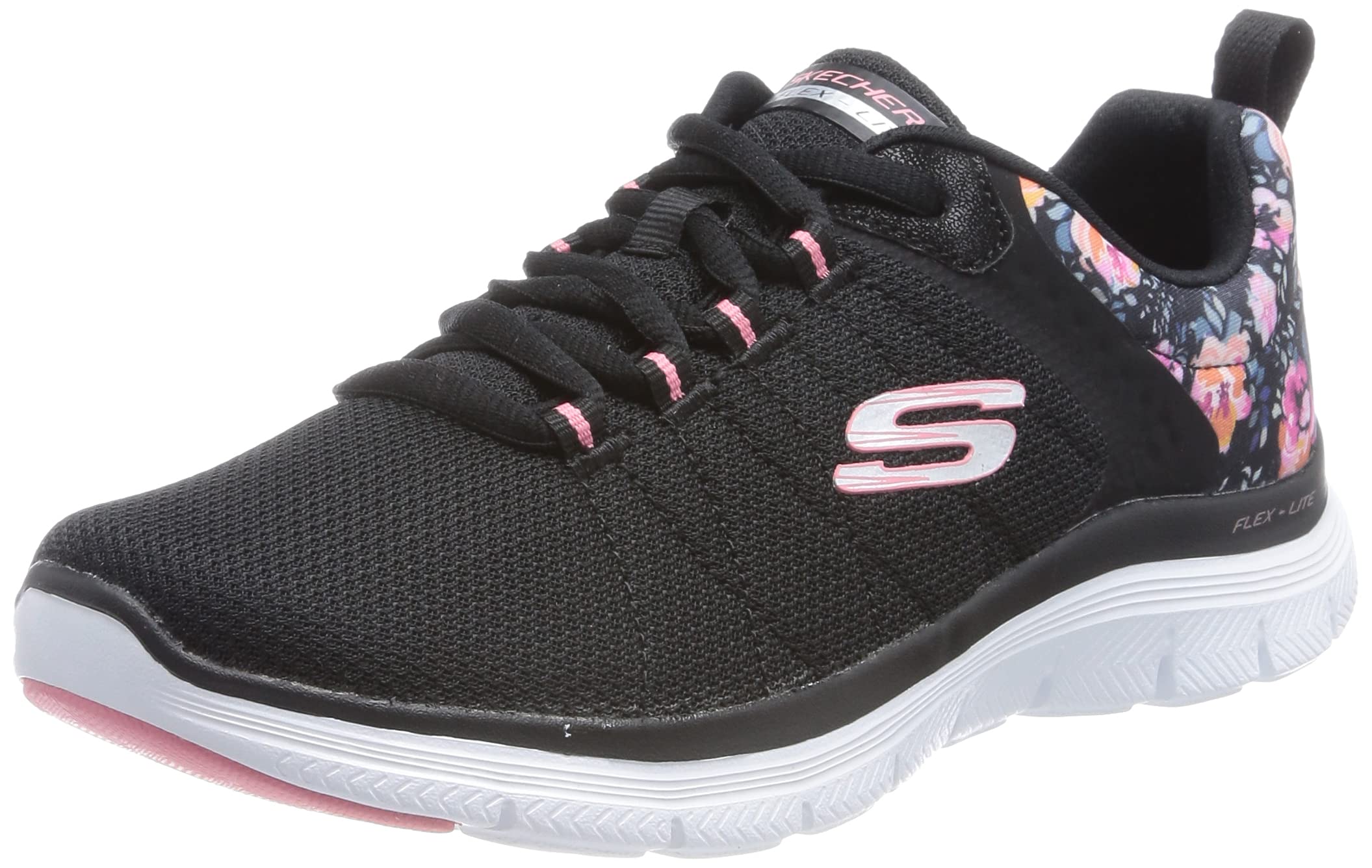 Skechers 149586 Bkmt, Zapatillas Mujer, Malla de Color Negro, 36.5 EU