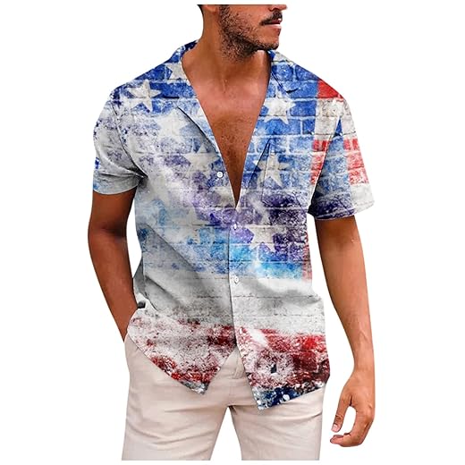 Mens Short Sleeve Tees Dry Fit Sport Stretch Work Shirt T Shirt European and American Retro Outdoor Top Blouse T Shirts 65 Polyester 35 Cotton Workout Gifts for Men Short Sleeve Tall Generic
