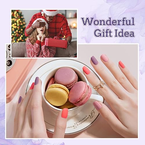 Miniatura 9 de JODSONE - Kit de esmalte de uñas de gel de 20 colores con lámpara ultravioleta, capa superior mate, gel de uñas vibrante de alto brillo equipado con