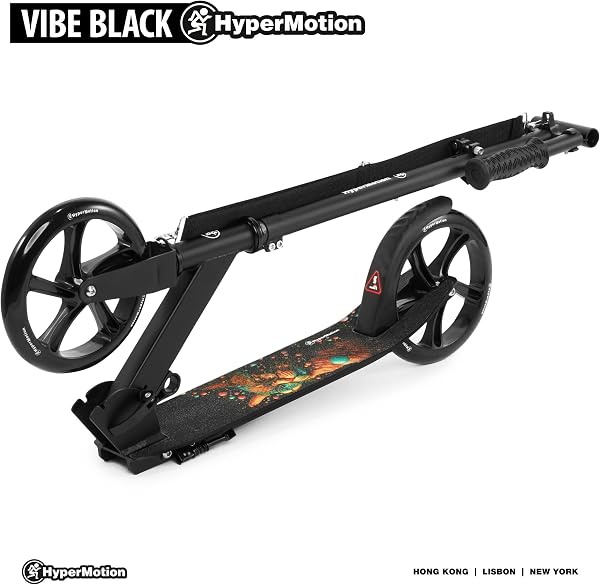 Hypermotion Trottinette Enfant 7 Ans et Adulte Pliable jusqu'à 100 kg - Trotinette pour Les Jeunes - Excellente Suspension, Plateforme Antidérapante, Guidon Réglable, Roues de 200 mm - 5