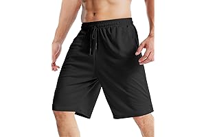 Aolesy Men's 10" Basketball Shorts with Zipped Pockets
