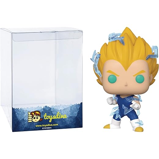 Sale Super Saiyan 2 Veget A (Px Exc): P O P ! Animation Vinyl Figurine Bundle With 1 Compatible 'Toysdiva' Graphic Protector (709-43008 - B)