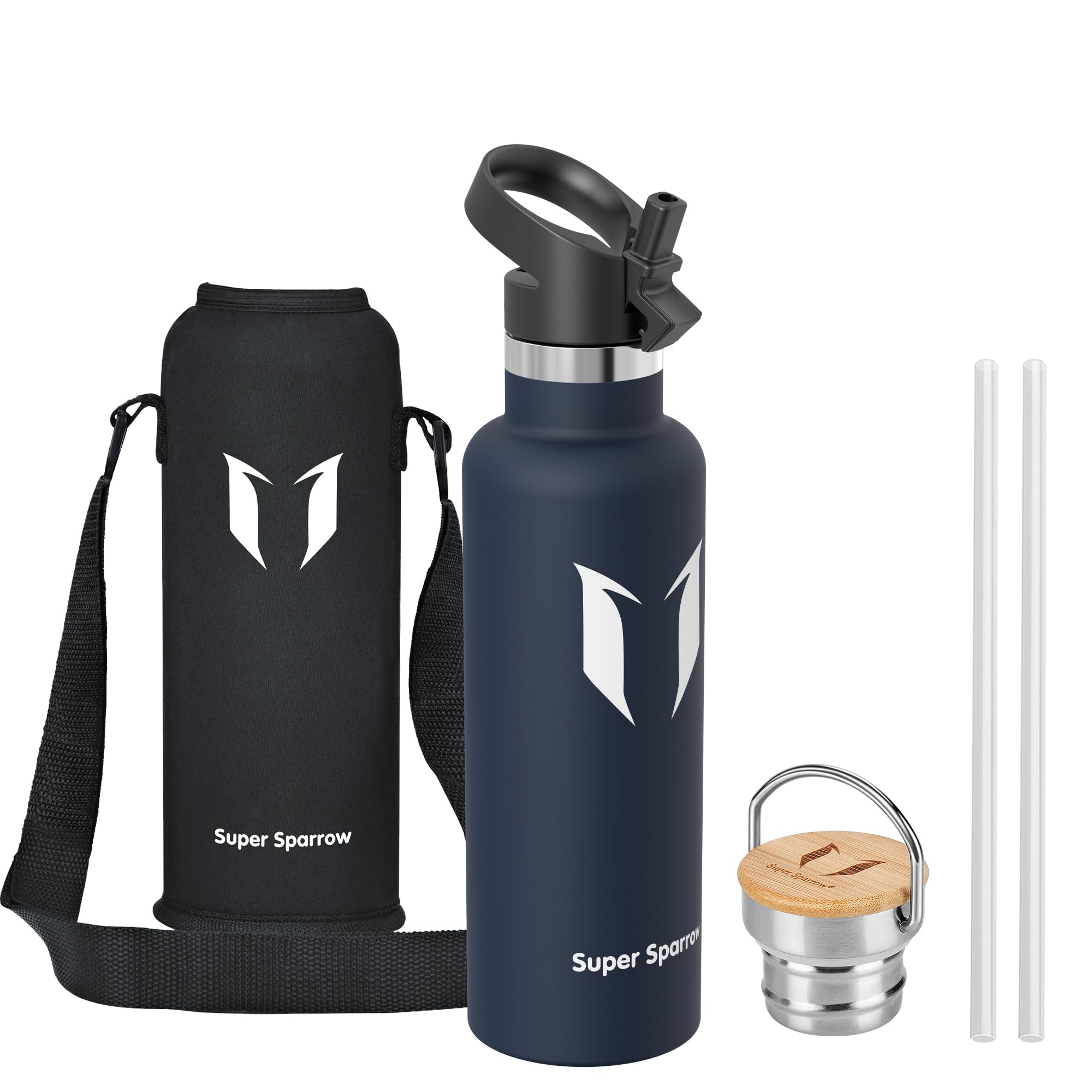 Super Sparrow Botella Agua Acero Inoxidable - Botella Agua Niños - 500ml/750ml/1L - Botella Termica Boca Estándar - Sin BPA, para Niños & Adultos, Deporte, Oficina, Yoga, Ciclismo — view 64