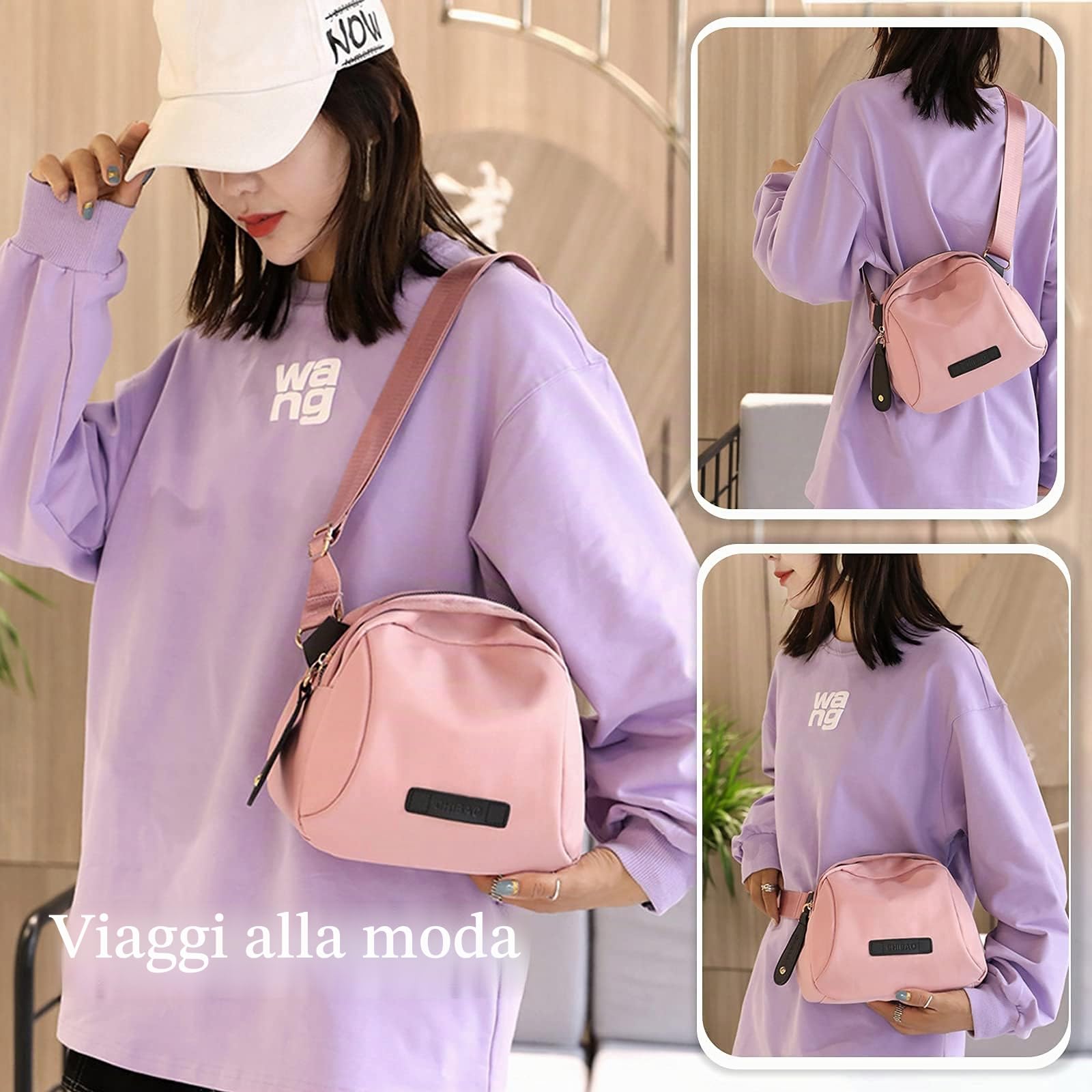 Donna Borsa a Tracolla Casual Borse a Spalla Ragazza Marsupio Leggero Borsa per Cintura per Lavoro Viaggi Shopping Escursioni Sport