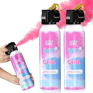 2 Pack Pink Gender Reveal Fire Extinguisher Color Blasters for Baby Girl Gender Reveal Party, Decoration