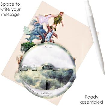 SANTORO Pirouette, 3D Pop Up Greeting Card - 'Peter Pan' - Collectible Card - Birthday Gift, Thank You Card, Get Well, All Occasions or Just Because - Party Favors for Kids, Centerpieces, Decoration, Corporate Gifts, Employee Appreciation
