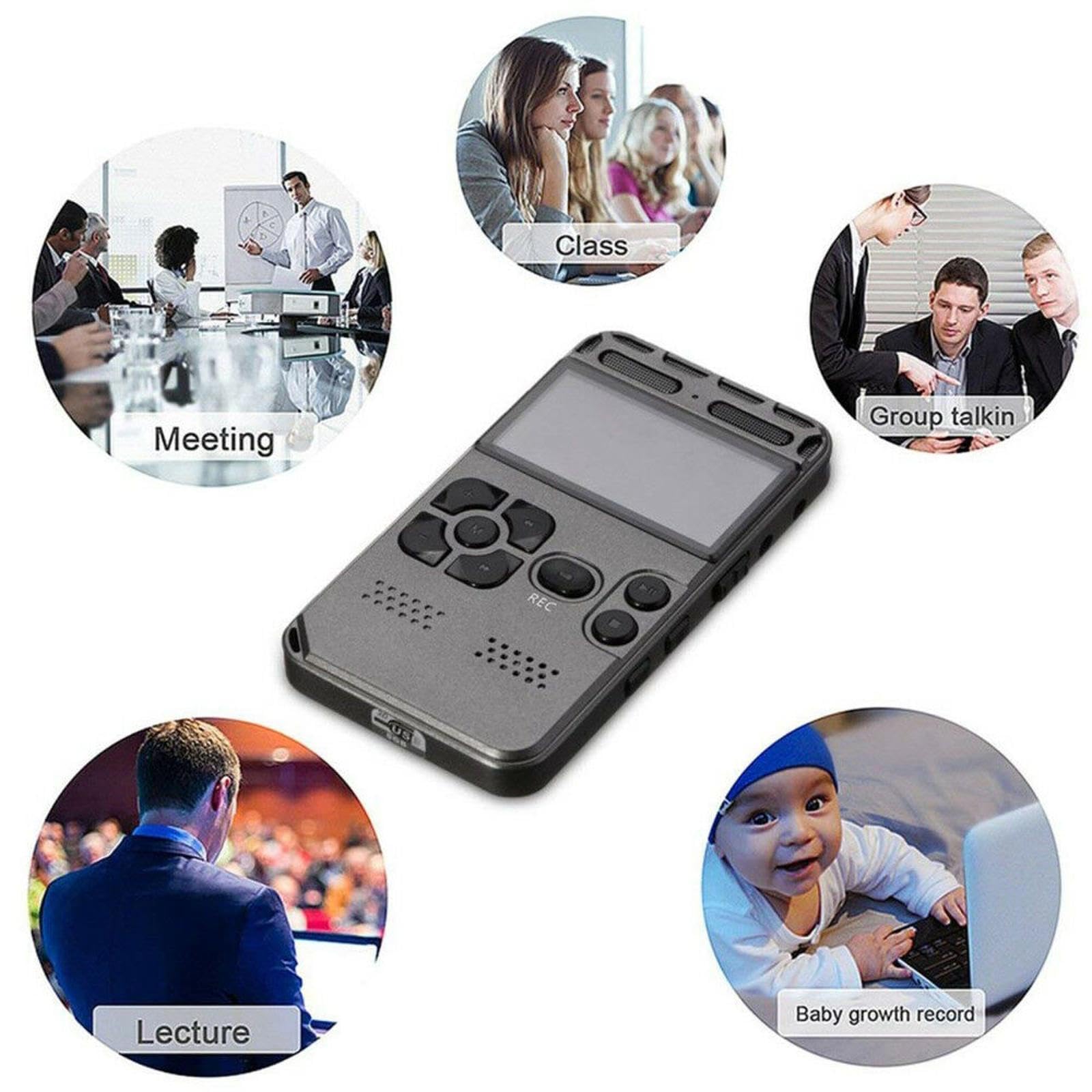 8GB Voice Record Mini Digital Sound Audio Recorder Dictaphone MP3 Player