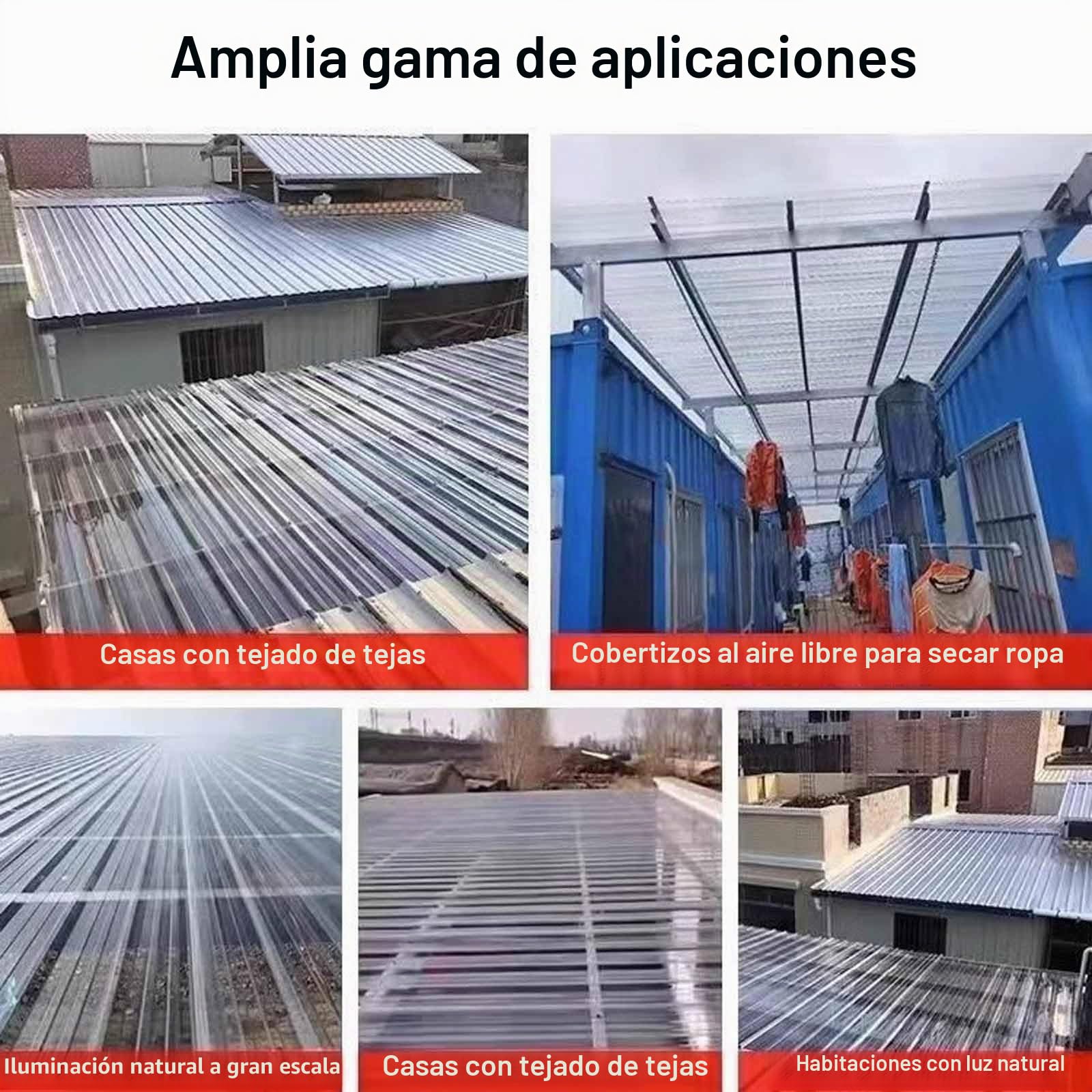 2.0 mm Placa Ondulada, Planchas Transparentes Tejados, Hojas de Techo, Placa de Iluminación Natural, Chapa Ondulada, Alta Resistencia, para Invernaderos(35x24in/90x60cm-2.0mm)