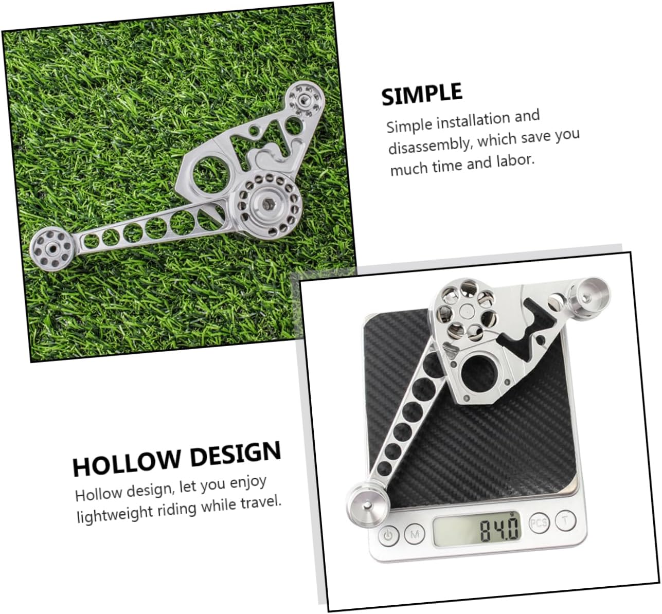 Happyyami 1pc Lightweight Bike Modification Anodized Aluminum Alloy Guide Chain Tensioner for Riding Enthusiasts