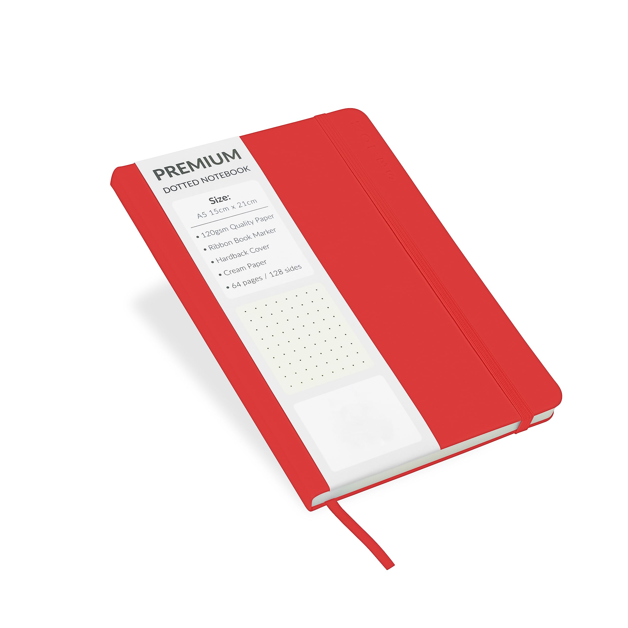 evelay Bullet Journal A5 Dotted Notebook with Faux Leather Hardback Cover and Premium 120gsm Thick Dot Grid Paper (128 Cream Pages - Image 3