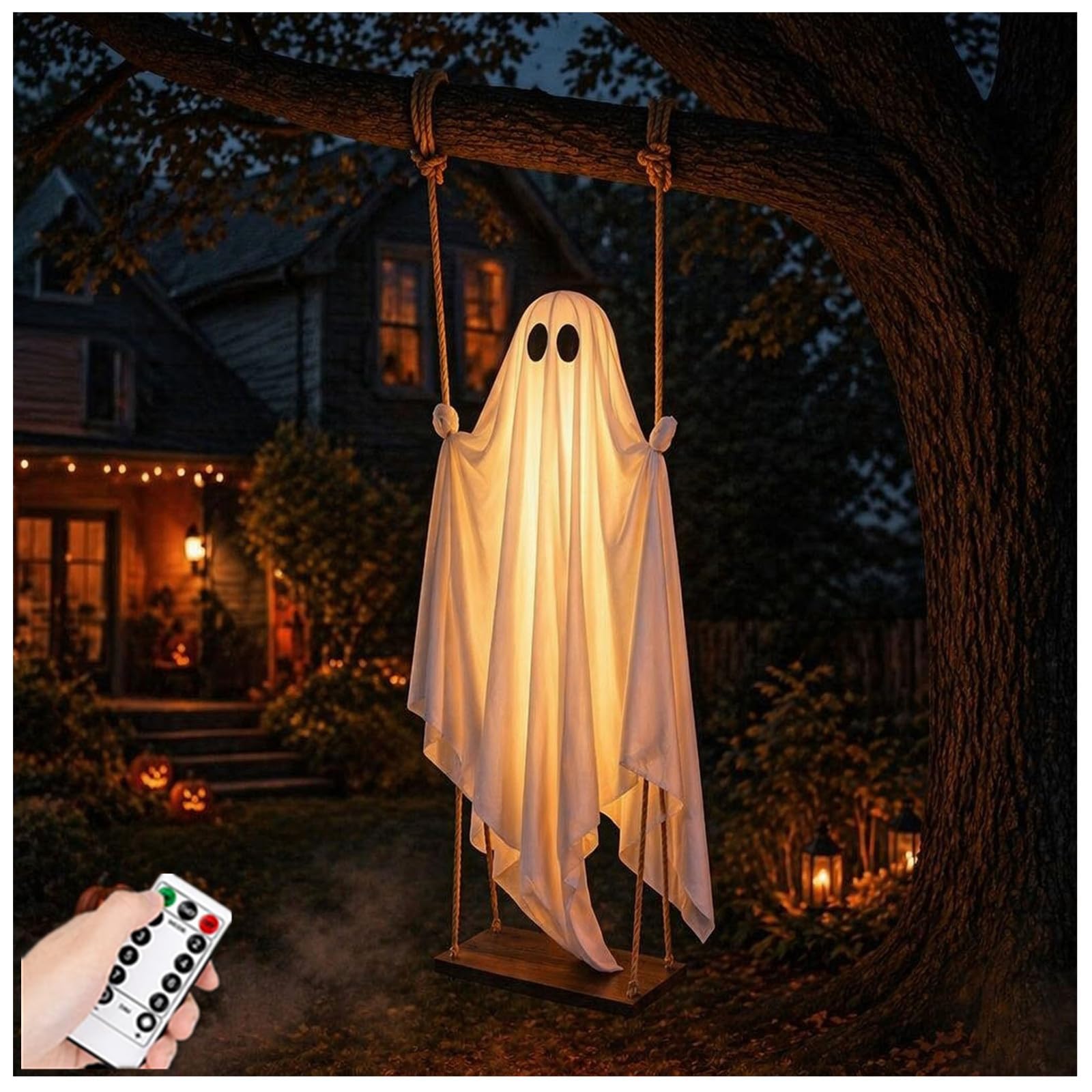 Halloween Swinging Ghost Hanging Decorations Outdoor