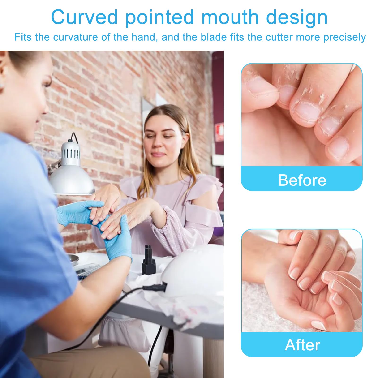 Forbici Professionali per Cuticole a Punta Sottile e Curva - Manicure in Acciaio Inossidabile - Forbicine per Unghie
