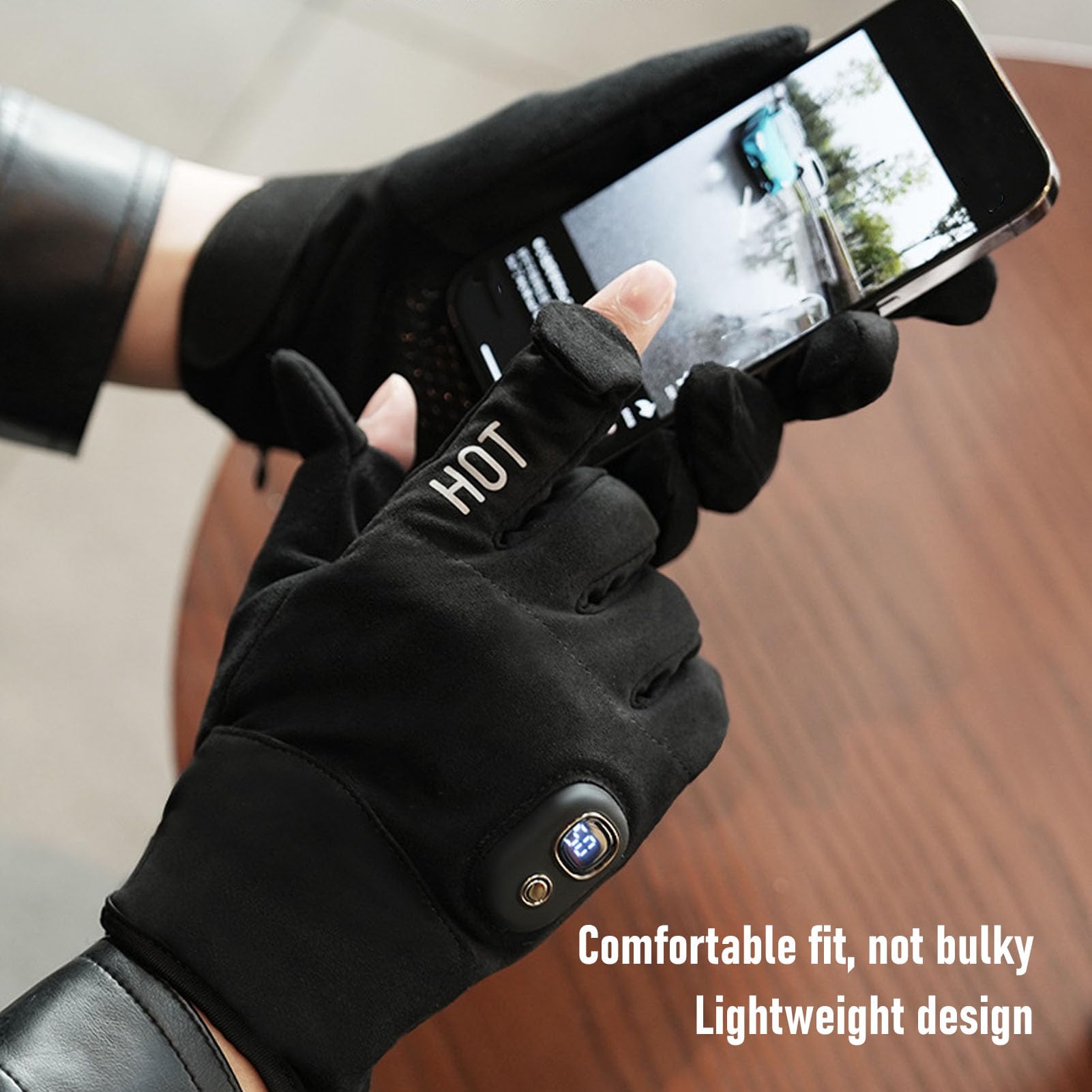 Fafeicy Calefactables Eléctricos, Calentadores de Invierno Recargables por USB con 5 Niveles de Calor, Esquiar, Hacer Snowboard y Actividades Al Aire Libre