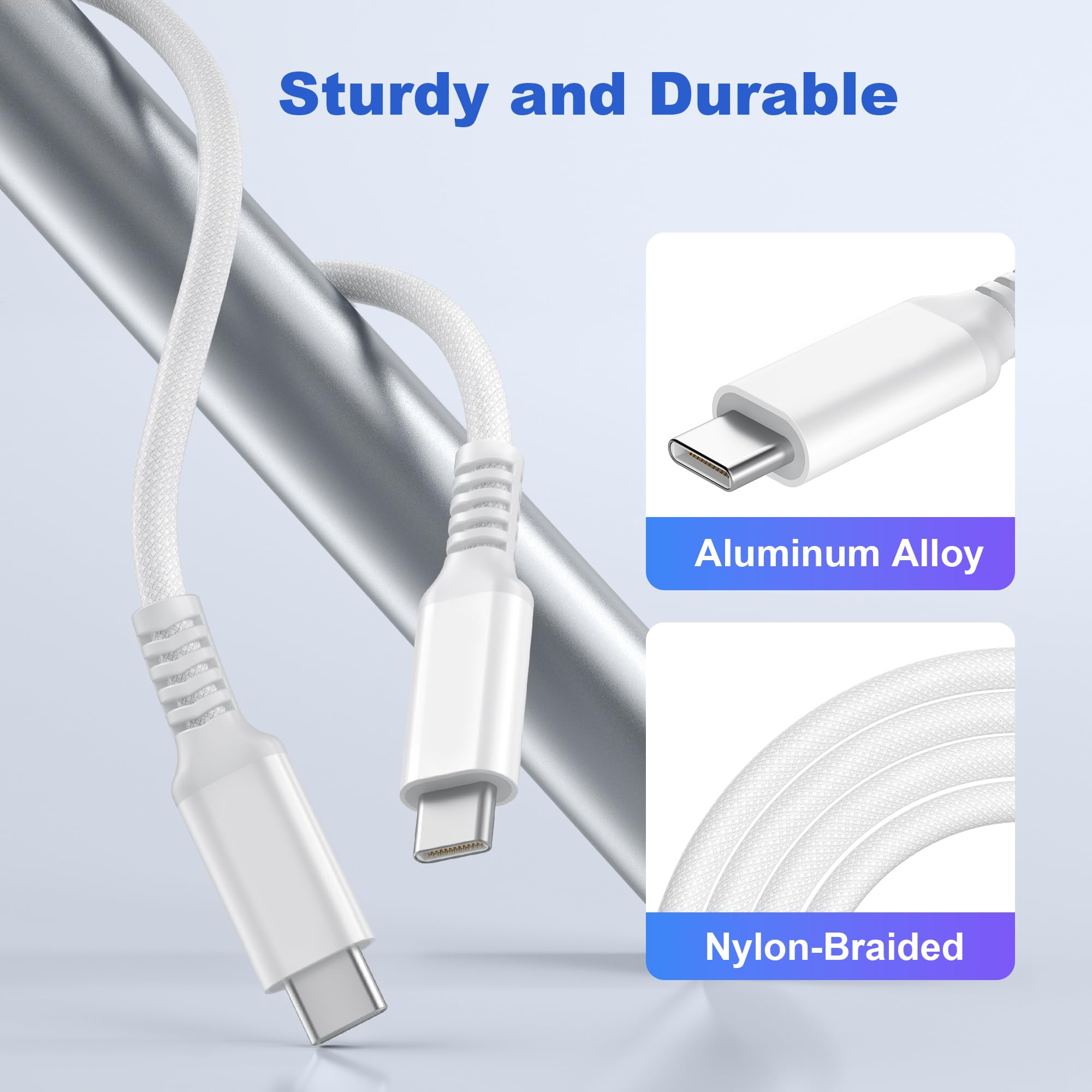Cable USB C A Lightning Basesailor 2M - Carga Rápida PD 3A, Incluye Adaptador USB A, Compatible Con IPhone, IPad, AirPods