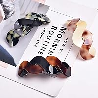 Vista 7 de Pasadores para el cabello para mujer, 3 pasadores grandes para cabello grueso, diseño francés con hermosas líneas, elegantes y elegantes, accesorios