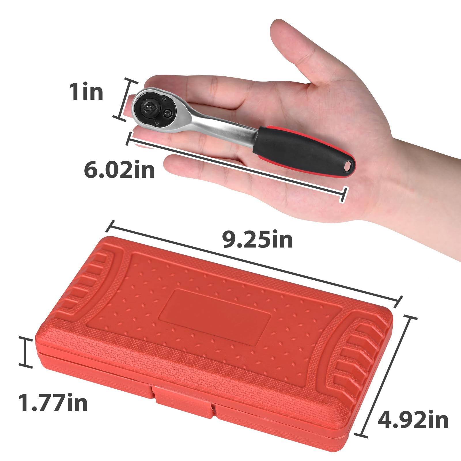 Amazon.com: Egofine 46 Pieces 1/4 inch Drive Socket Ratchet Wrench