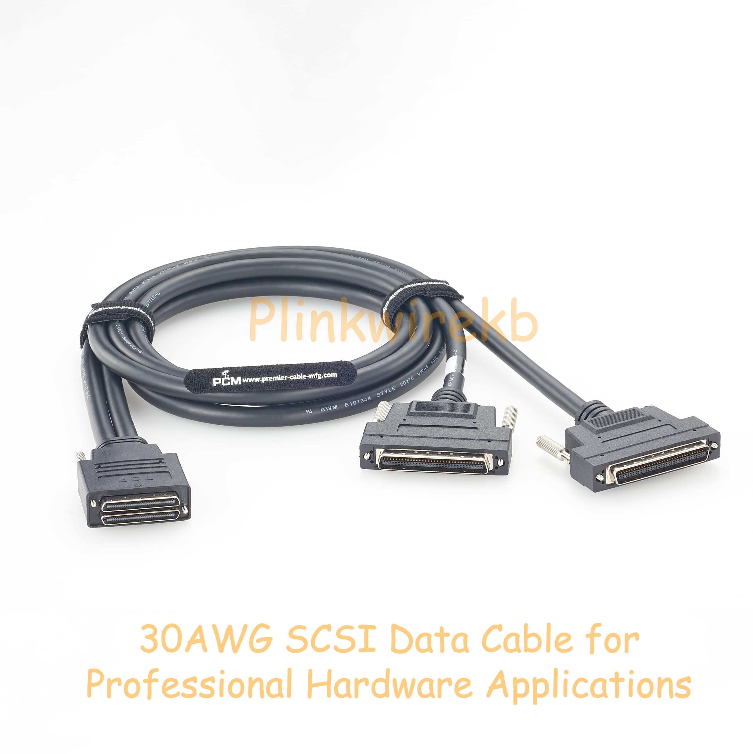 Câble mini SCSI 2S 68 broches 1,5 m mâle vers 2 x HPCN 68 broches mâle SCSI câble de données blindé UL20276 30AWG 34P pour ordinateurs industriels, appareils de stockage et systèmes de
