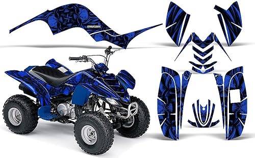 creatorx Yamaha Raptor 80 2002 – 2008 gráficos KIT calcomanías pegatinas Skullcified Azul