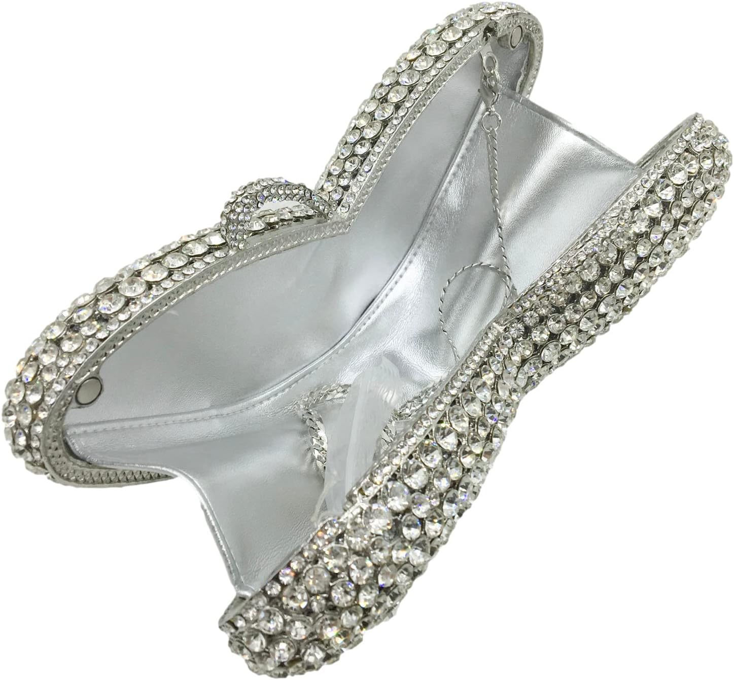 Boutique De FGG Butterfly Crystal Clutch Bags Women Evening Bag Party Rhinestone Handbags Bridal Crystal Clutch Purses,Mini