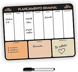 Lousa Quadro Magnético Imã De Geladeira Com Caneta Apagador