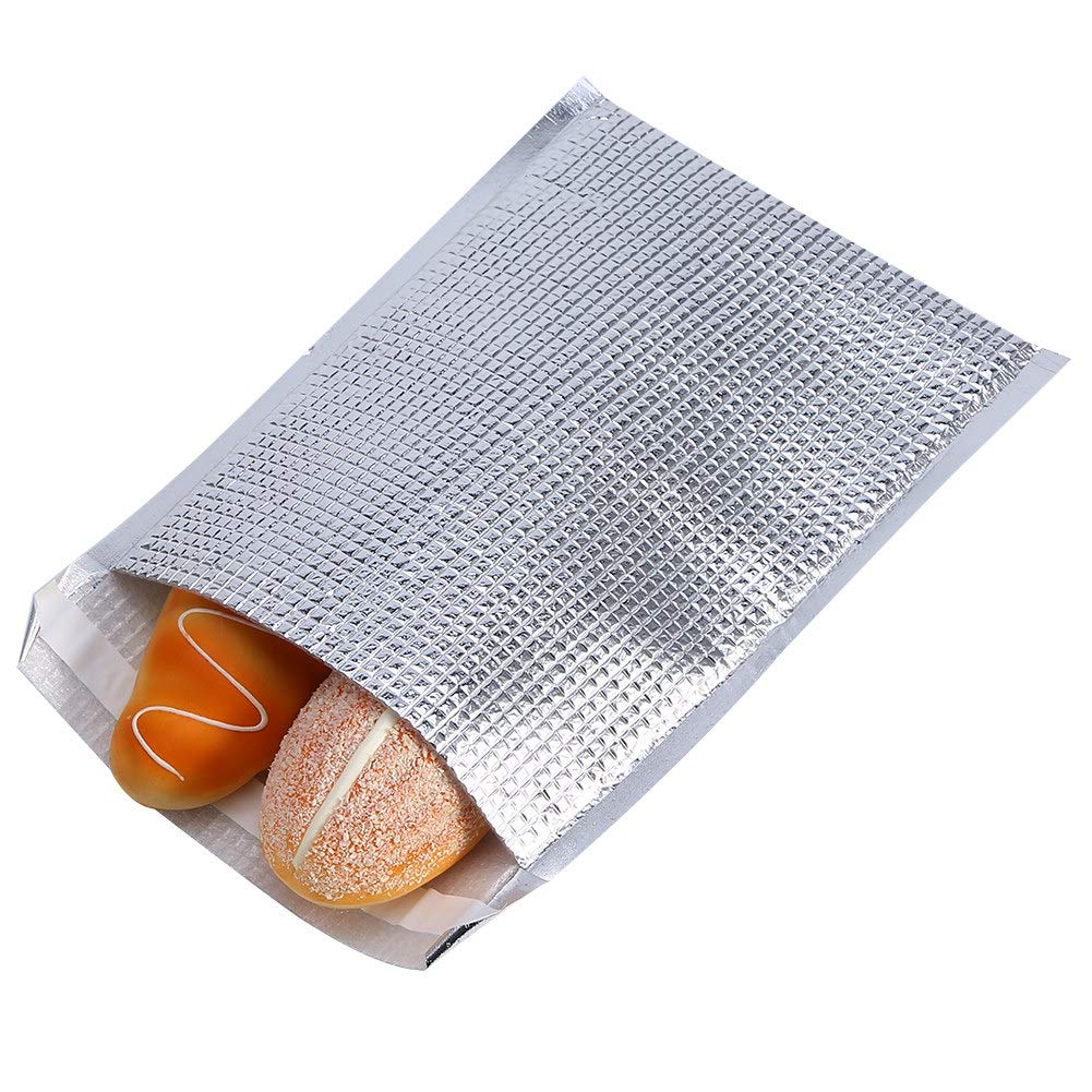 Sacchetti isolanti riutilizzabili, autosigillanti, 4 tipi, set da 10 pezzi, pellicola di alluminio usa e getta, sacchetto isolato per alimenti, refrigeratore termico,