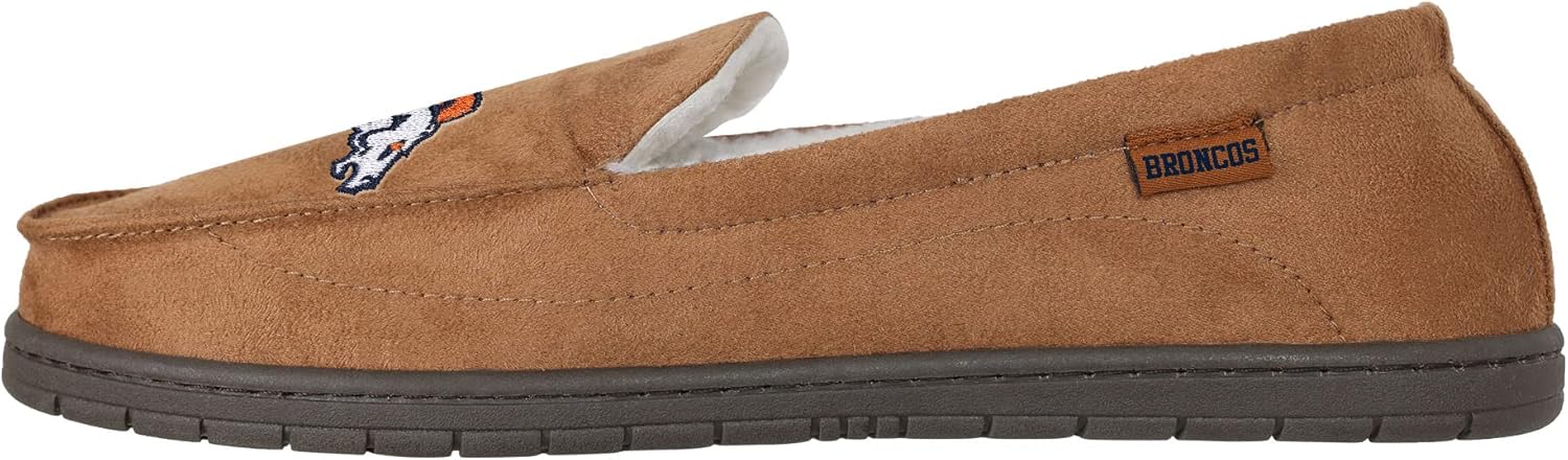 FOCO Mens NFL Team Logo Moccasin Slippers