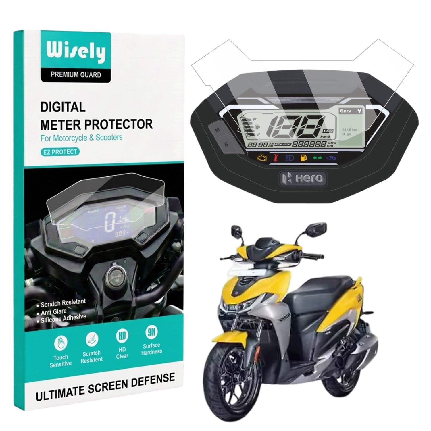 Wisely Premium Screen Guard for HERO XOOM 125 ZX & VX (2025