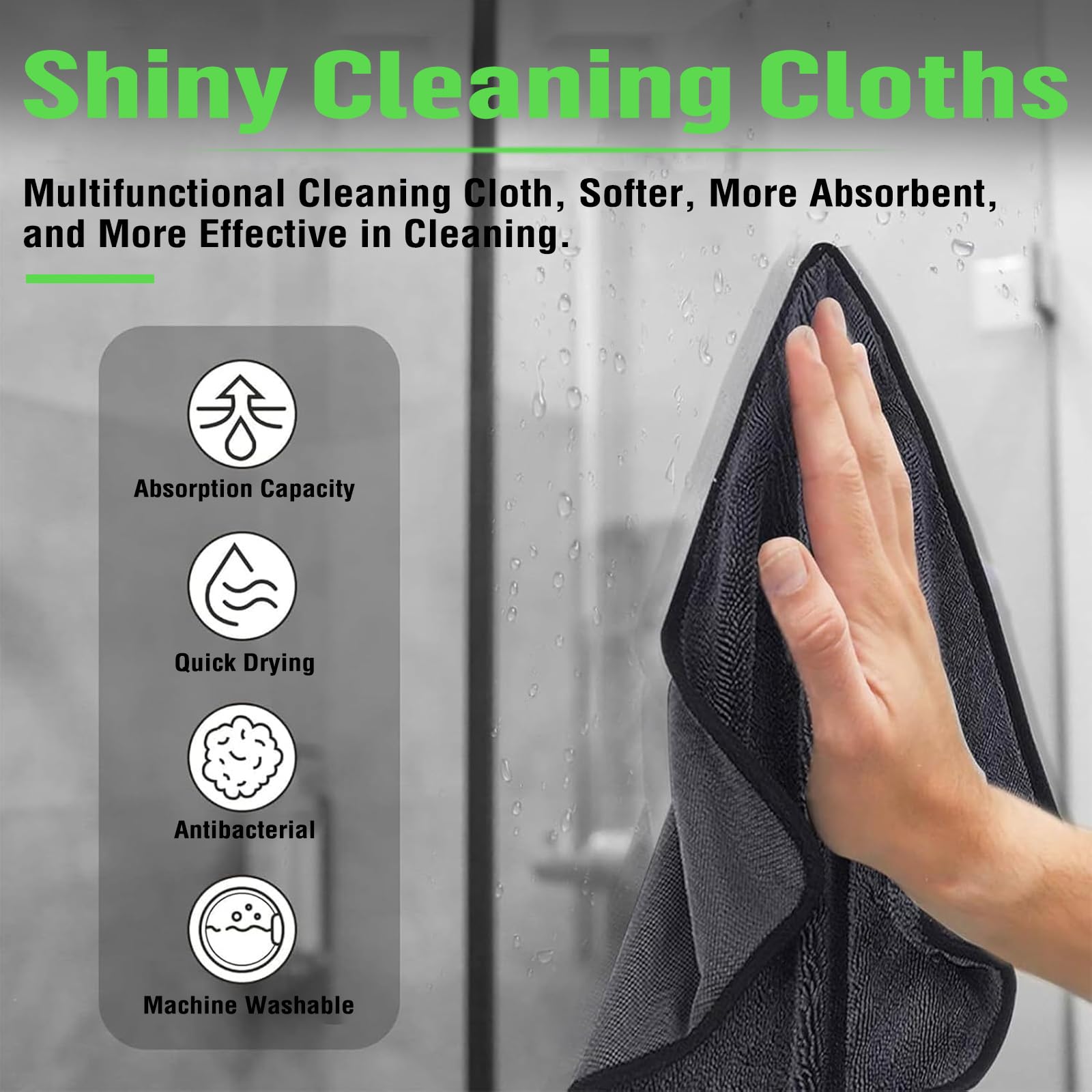 Shiny Bath Wipes XXL Trockentuch Dusche Fast Dry Auto Trockentuch - Bild 4 von 26