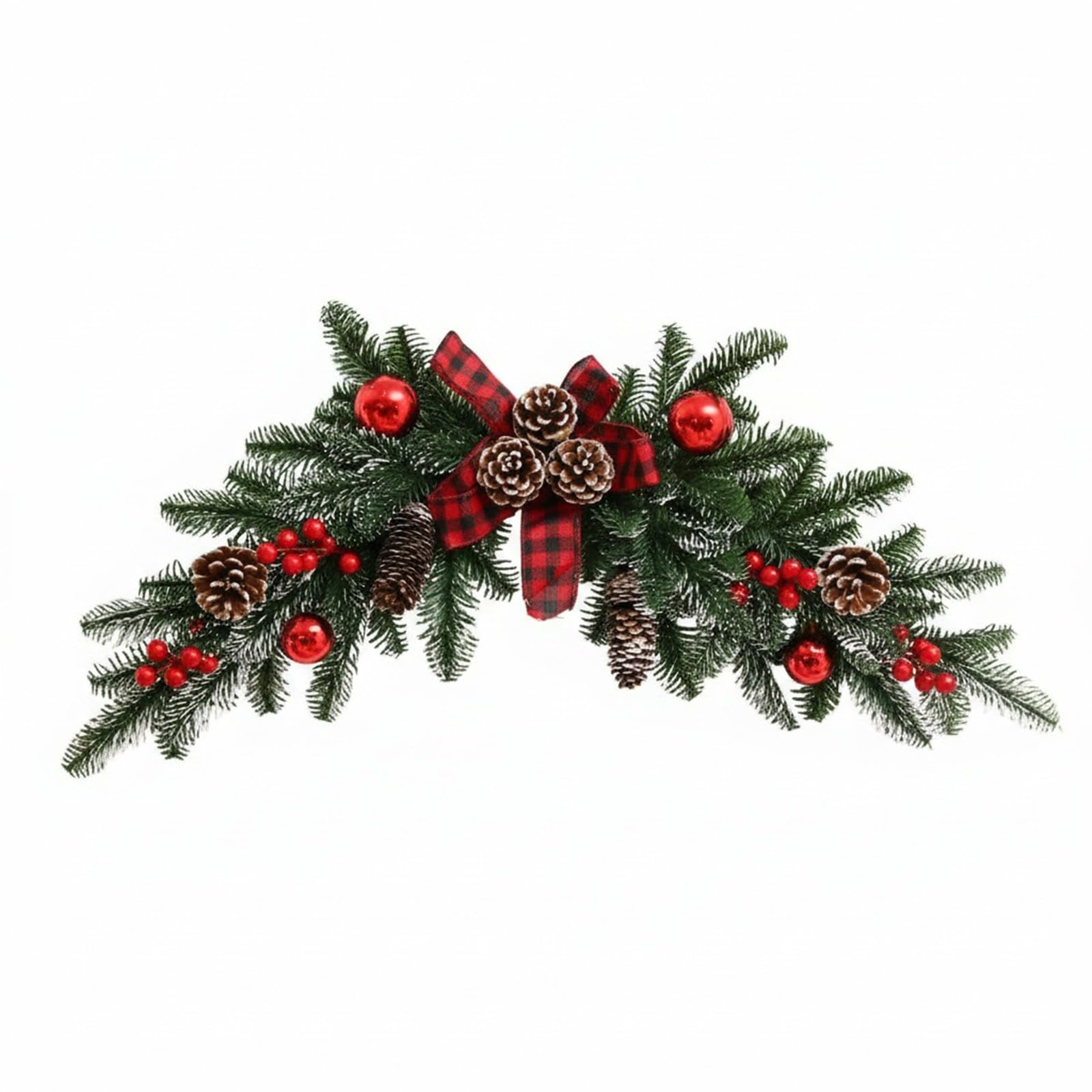Ghirlanda Primaverile Porta Ingresso Ghirlanda di stile da appendere per la casa e l'hotel, decorazioni da appendere alla porta e. (Red, 70cm)