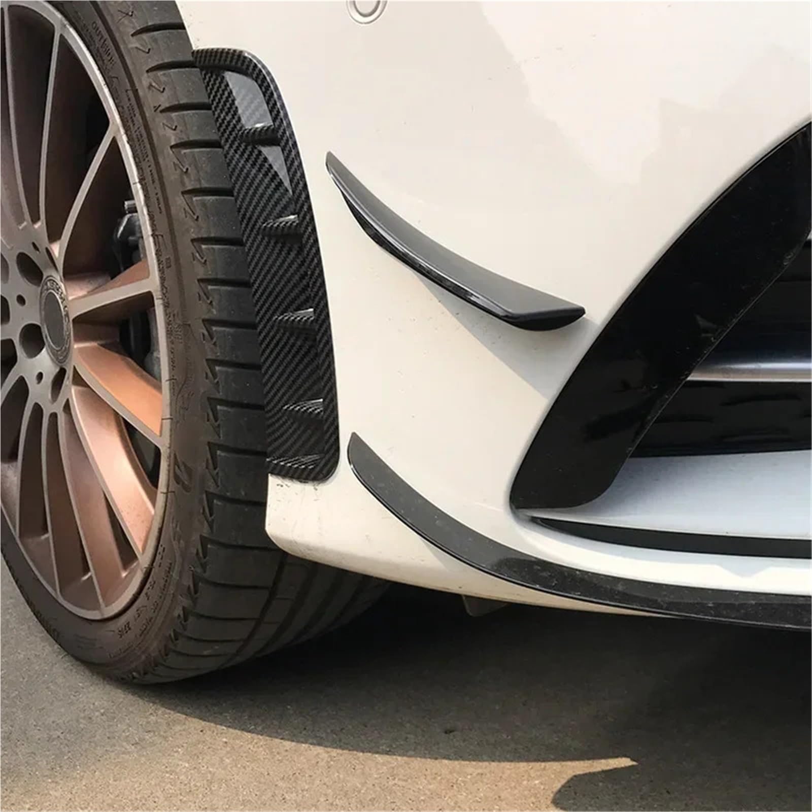 Spoiler boczny przedniego zderzaka Kratka wlotu powietrza | Uniwersalny spojler boczny przedniego zderzaka ABS(Carbon Fiber)