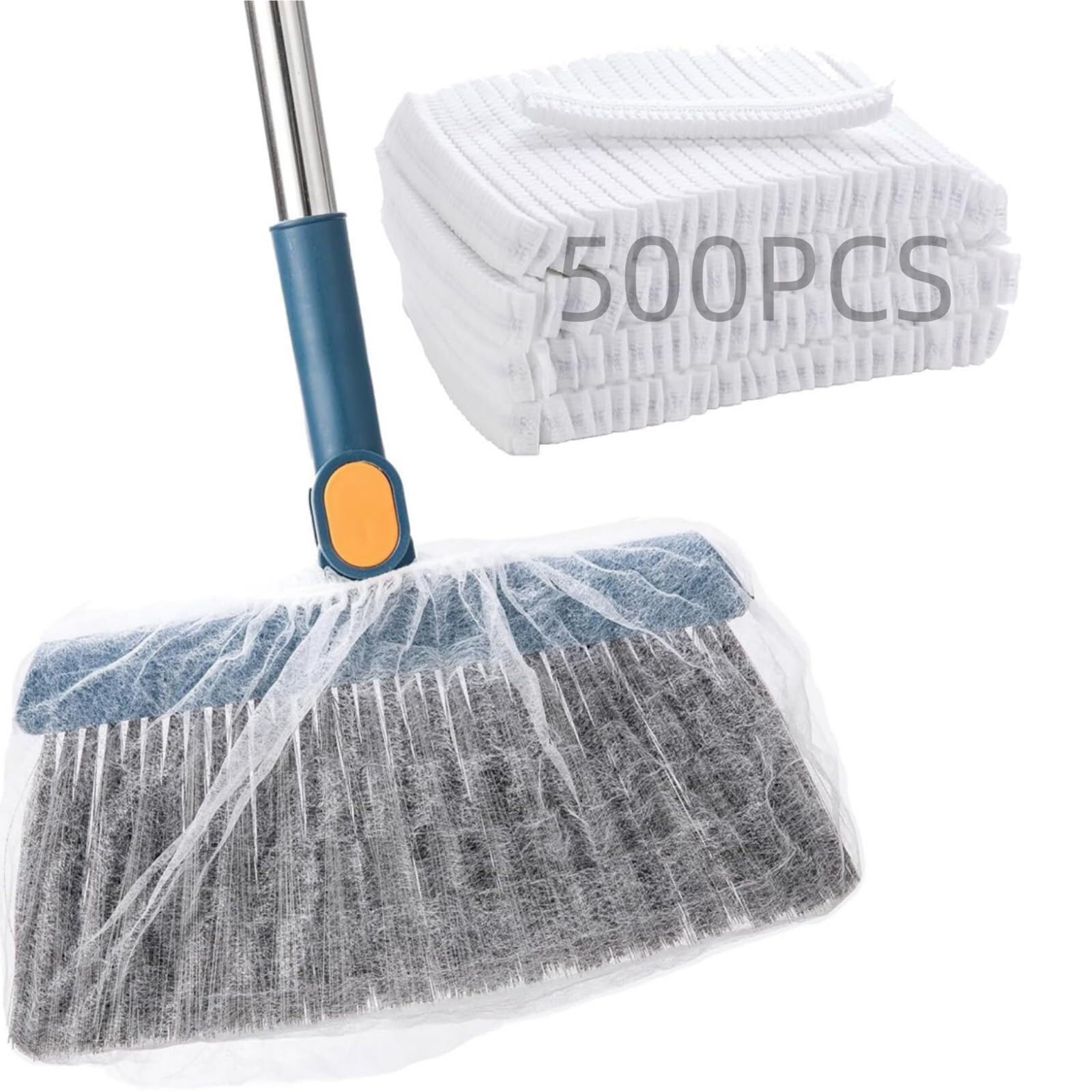 Couvre-balai jetable extensible qui attrape les poils d'animaux pour un nettoyage sans lavage
