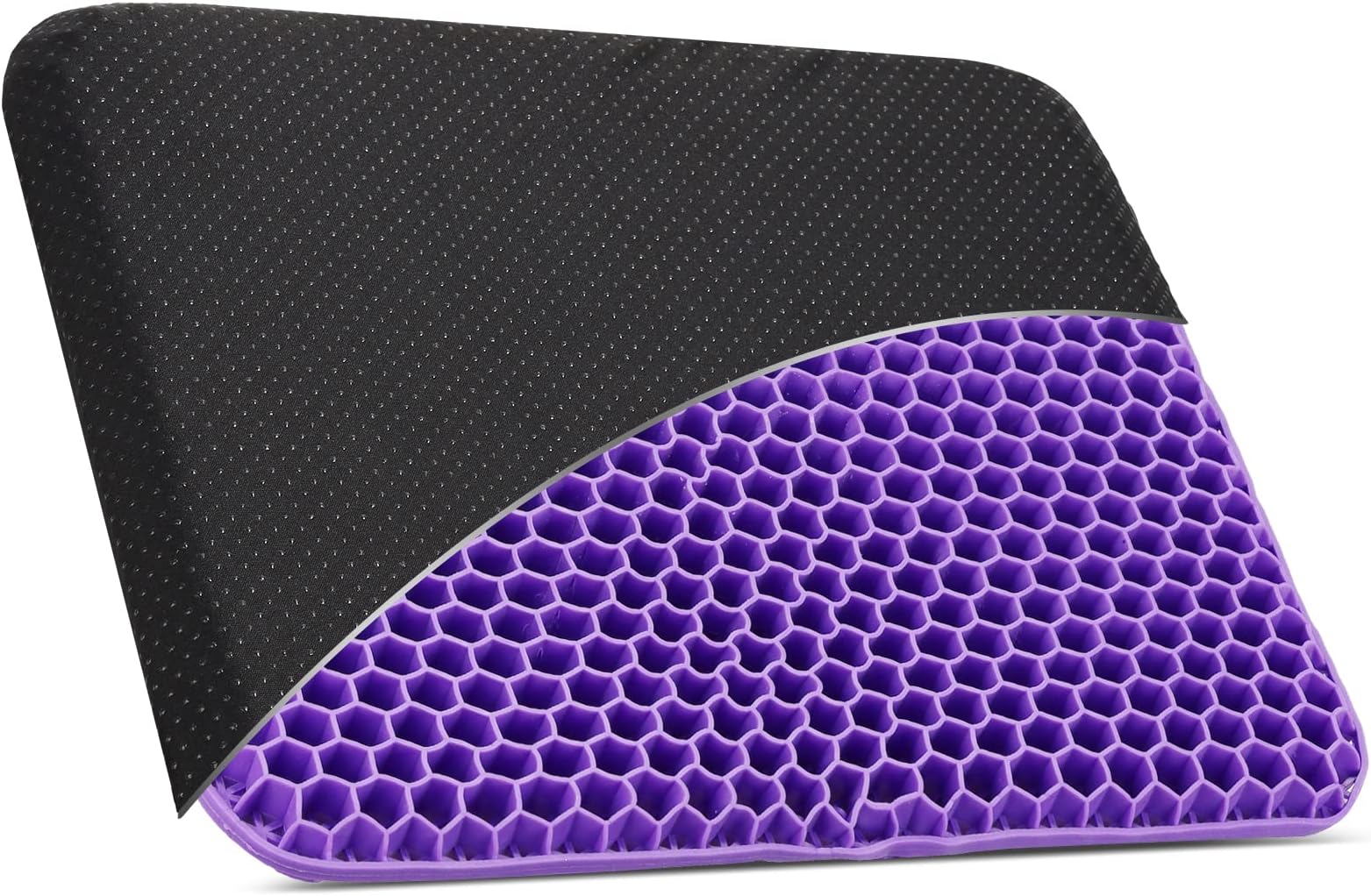 CRROEL Gel Seat Cushion, Double Thicken Breathable Cool Honeycomb Gel Chair Seat Cushion for Relax Back & Sciatica for Car/Office/Home/Wheelchair