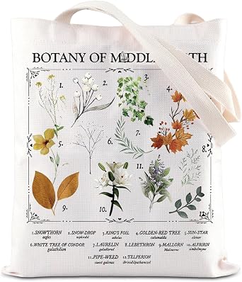 TGBJE Middle Herbology Tote Bag Game Inspired Gift Medicinal Herbs Theme Shoulder Bag