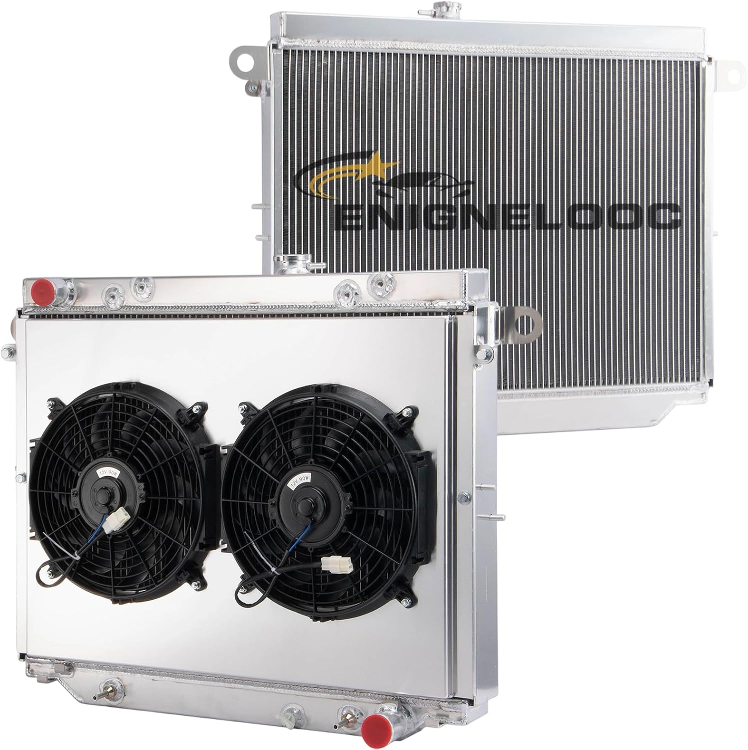 4 Row Core Aluminum Radiator For 1998-2007 Toyota Land Cruiser Lexus LX470 4.7L DPI2755 Radiador Automotive Replacement Radiators Shroud Fan