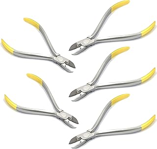 Hard Wire Cutting Plier TC (Tungsten Carbide) Orthodontic Plier Dental Instruments Hard Wire Cutter Plier Pack 5 Pcs by MEDESA