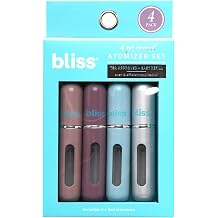 Bliss Atomizer Spray Bottle Set, 4 Pack, TSA-Approved, Leak Proof