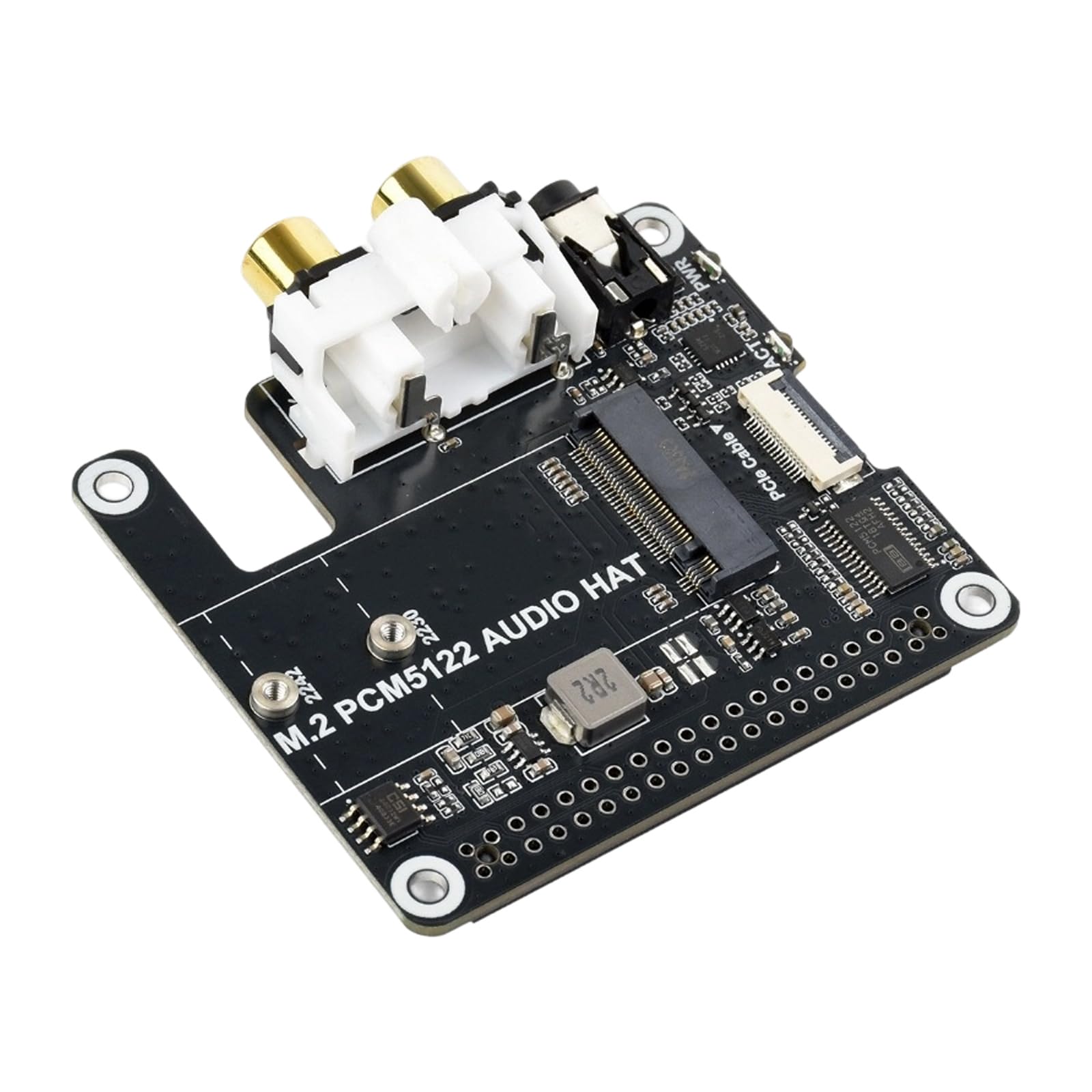 COOLHOOD Carte d'extension audio PCIe vers et I2S avec DAC 384 kHz 32 bits pour améliorer les adaptateurs de carte d'extension