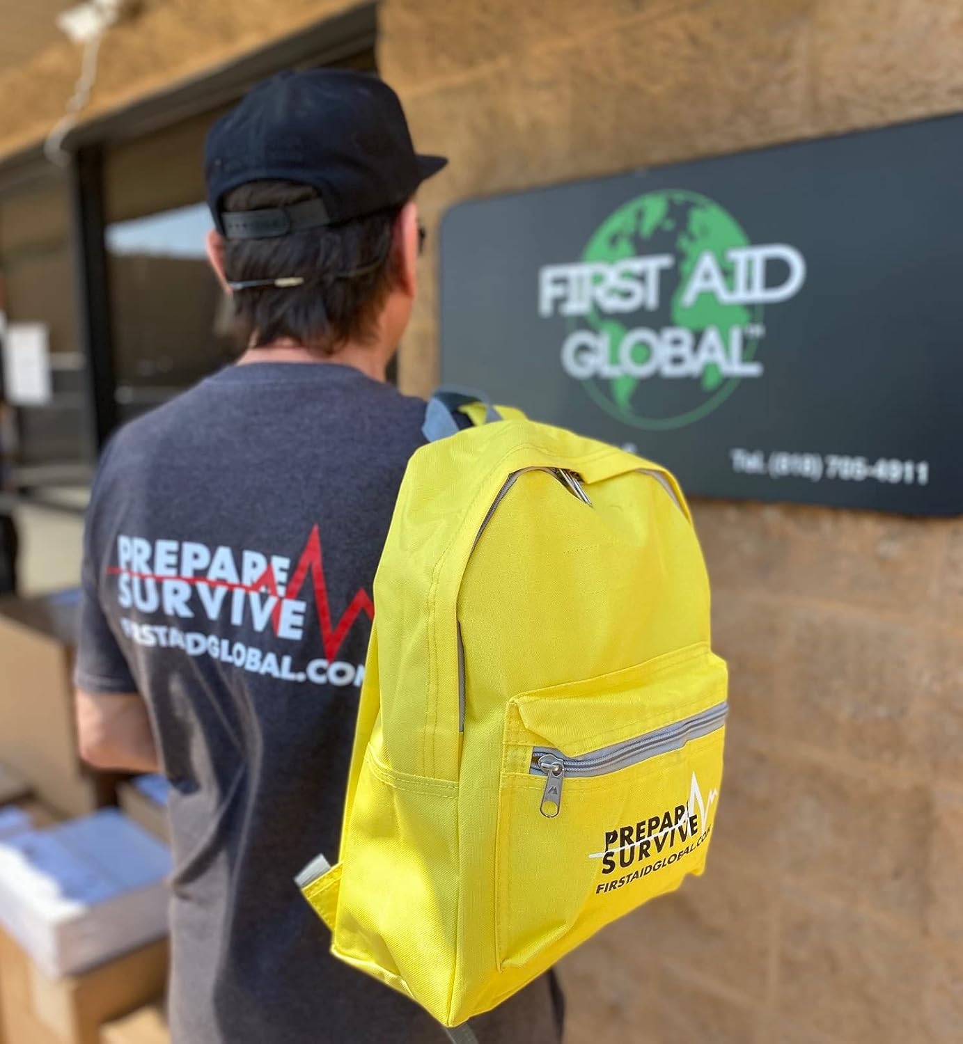 Deluxe-Filled Emergency Preparedness Backpack for 2 Persons by PrepareSurvive (Lime)