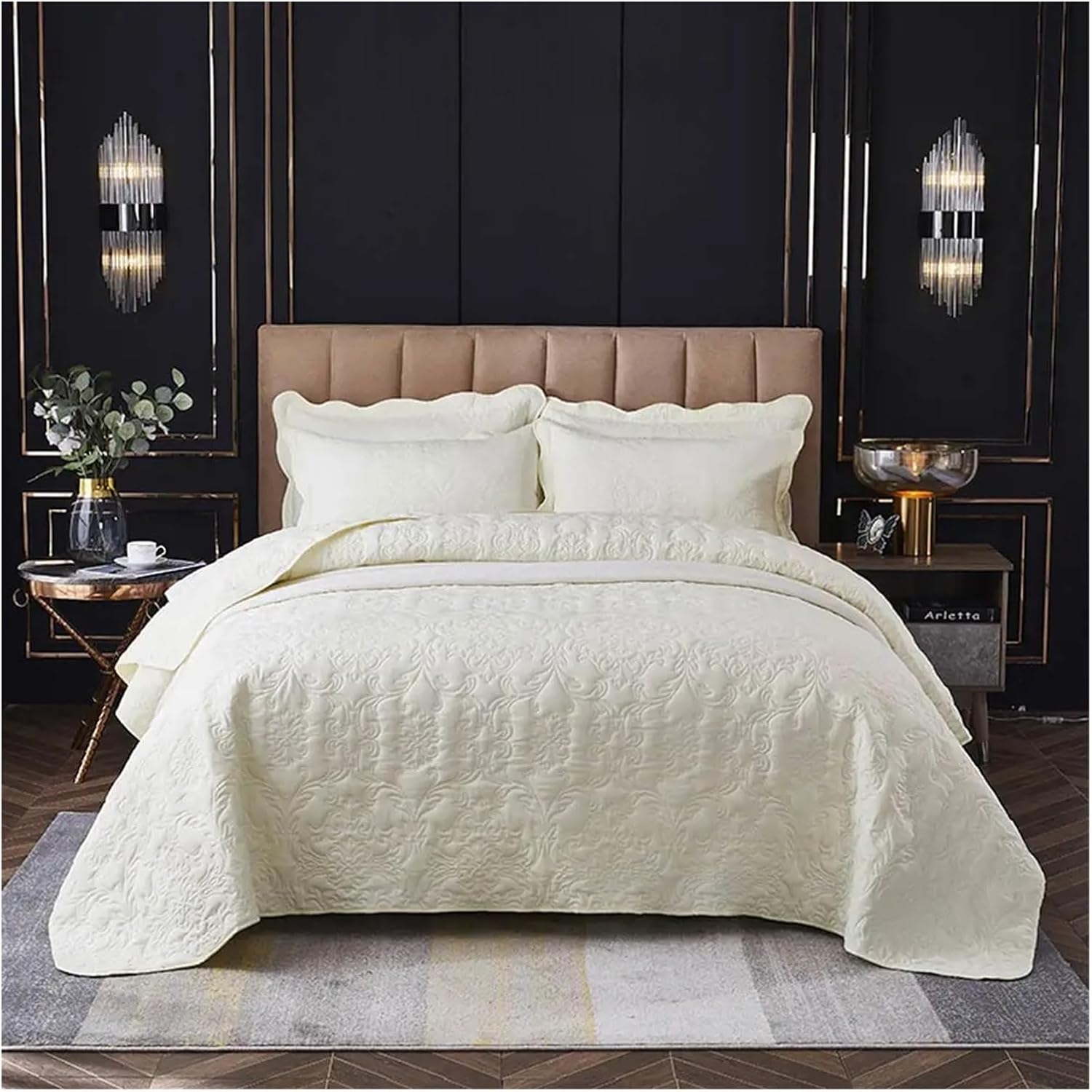 Solid Stitching Bedspread Set Pillowcases Coverlet Thick Bed Sheets,Bed