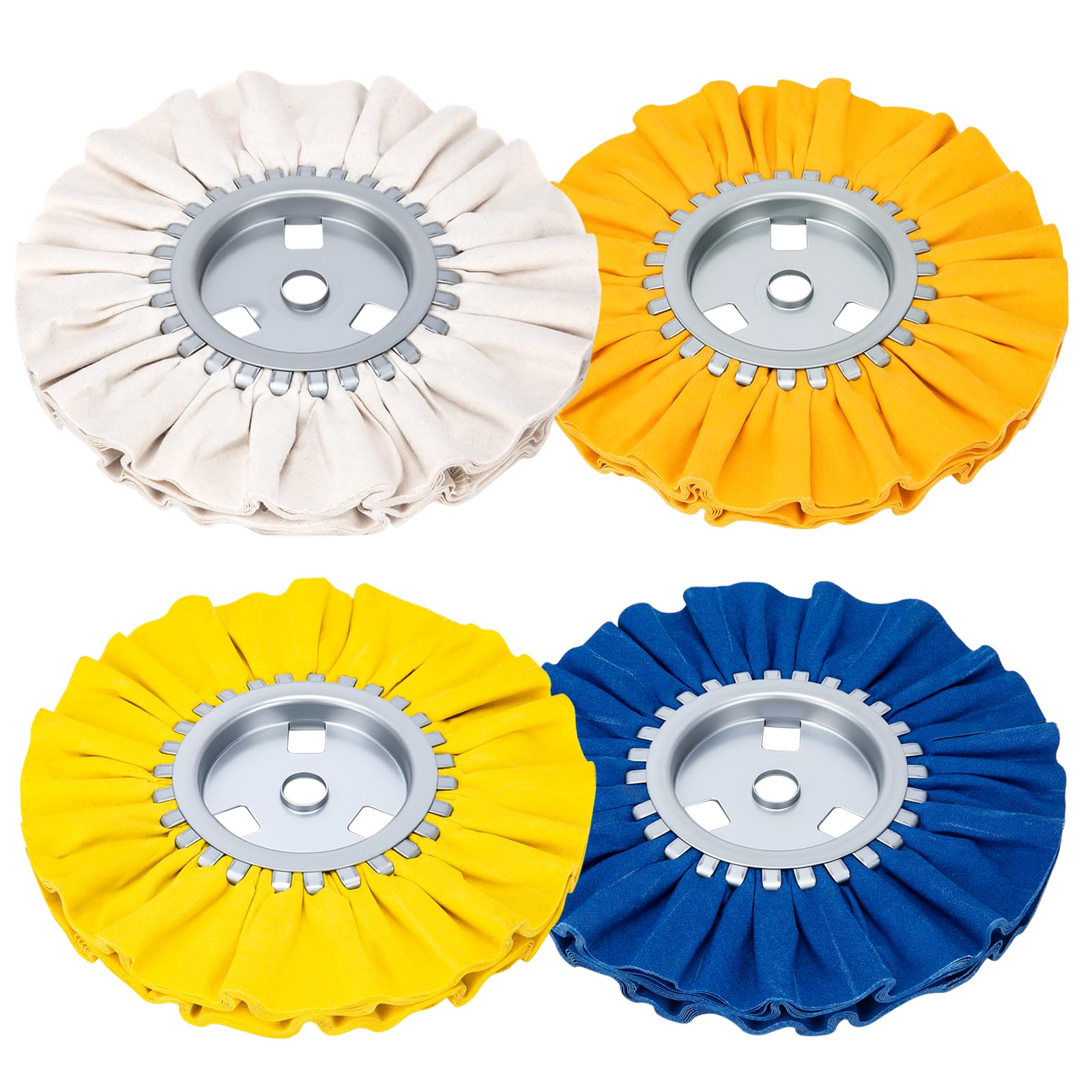 Kit de 4 ruedas de pulido de vías respiratorias de 4 piezas (grano múltiple, 4 piezas)