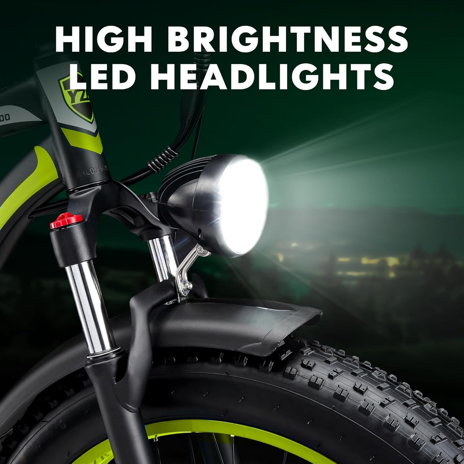 Electric Bike for Adults, 2000W Peak Motor E Bikes, 26" Fat Tire Electric Mountain Bike, 32 MPH Electric Bicycle, 48V 17.5Ah (840Wh) Removable Battery, UL2849 Certified