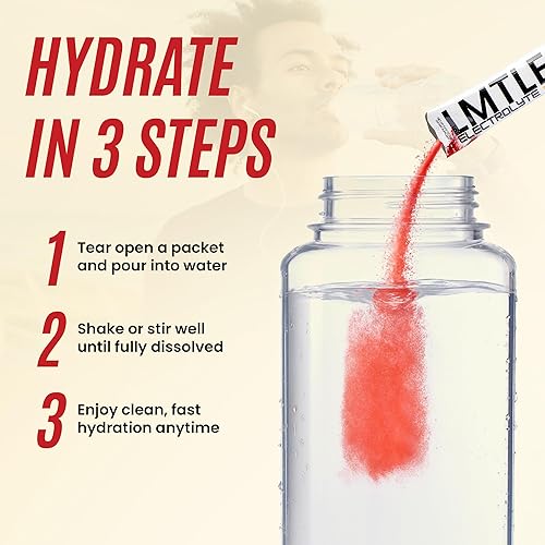 Miniatura 5 de Paquetes de polvo de hidratación con electrolitos premium, sabores mixtos, 40 unidades