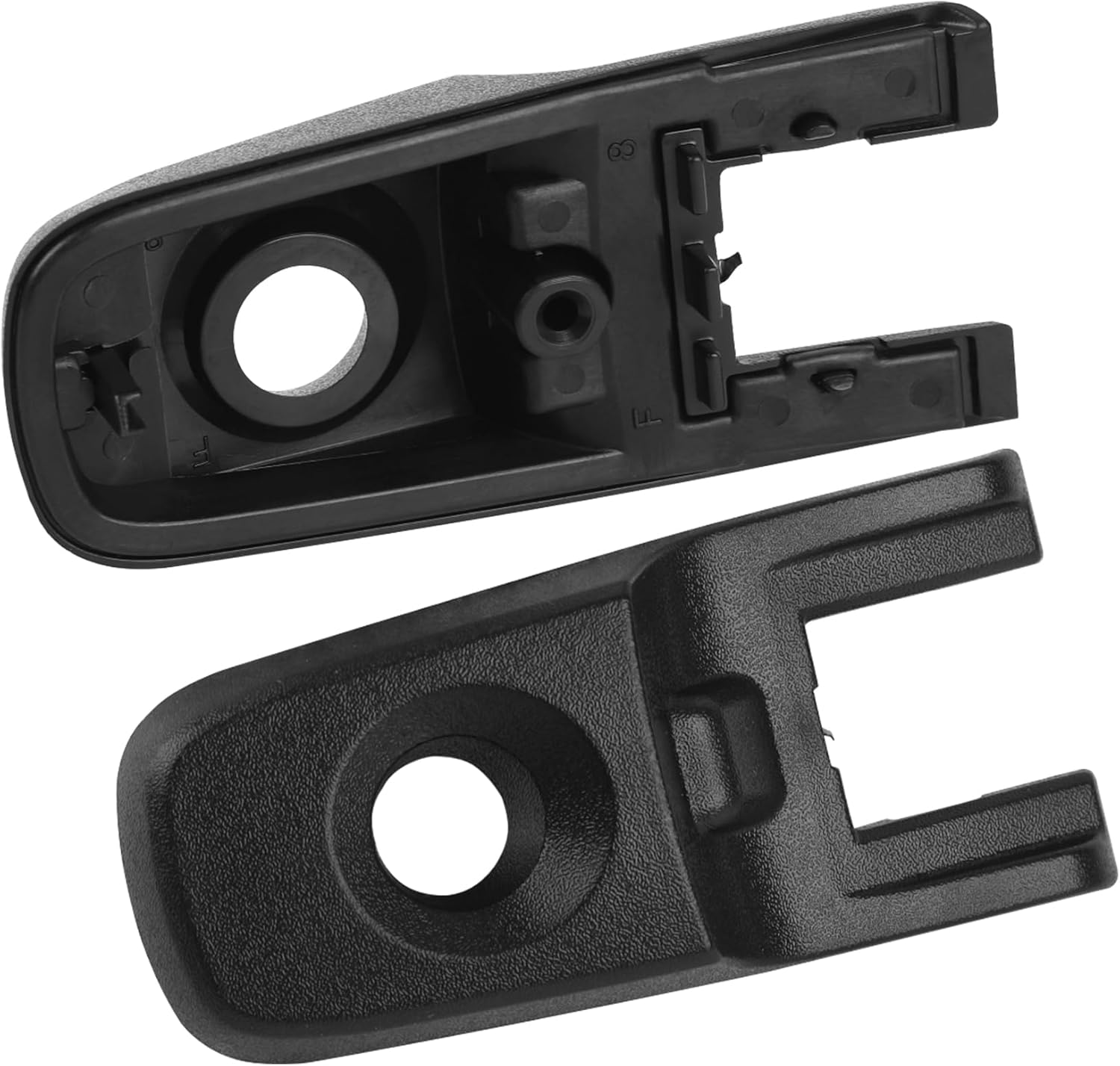 SHACHAR Exterior Door Handle Kit, Front Left Driver Side 8S4Z-5422404-AA Compatible with Ford Focus 2008-2011, Cap w/Keyhole 8S4Z-54218A14-AA, Bracket 8S4Z-5426685-B Matte Black