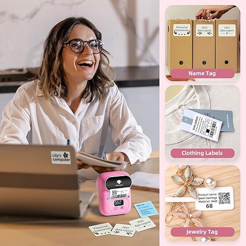 Miniatura 9 de Phomemo M110 Label Makers, Barcode Bluetooth Printer, Thermal Pocket Inkless Sticker Printer for Small Business, Address, Mailing, Price Tag, File