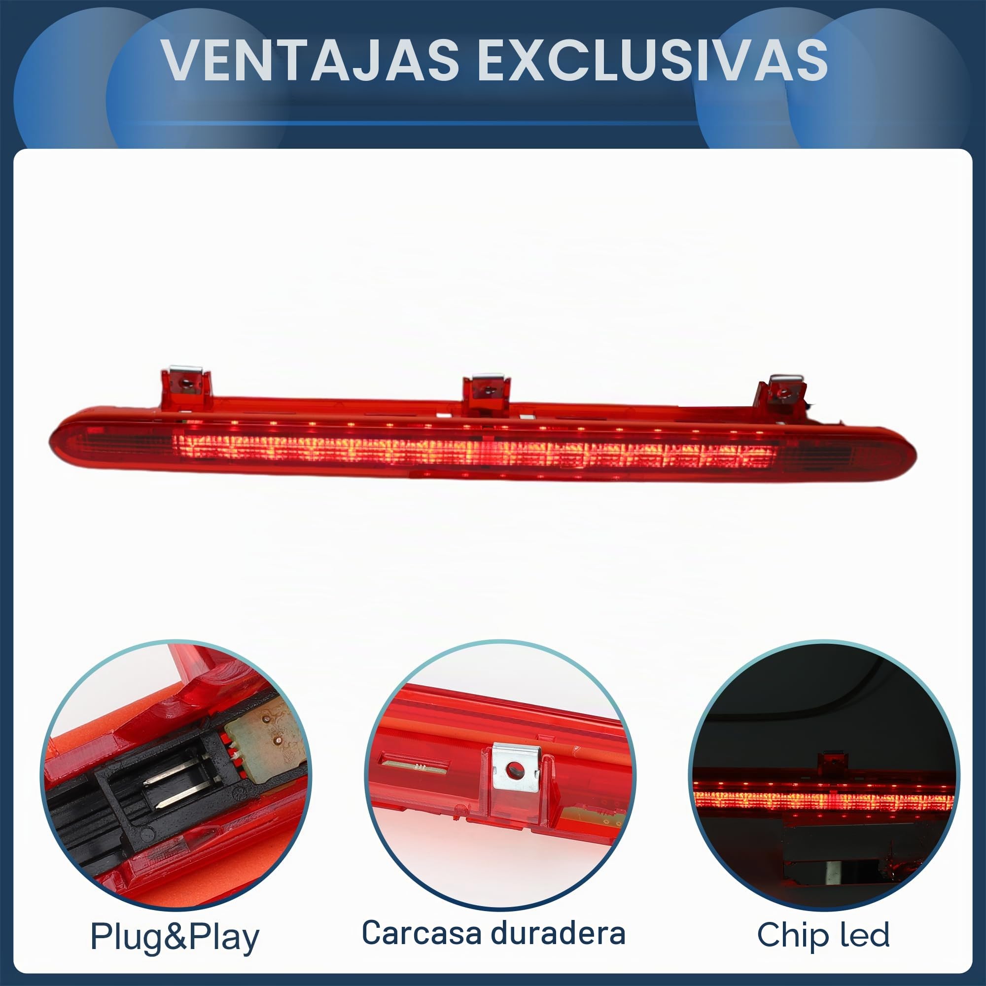 Tercera Luz De Freno Led Para Vw Touran 1T 2003-2010 1Pc
