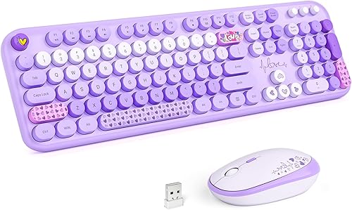Miniatura 18 de Combo de teclado y mouse inalámbricos para Windows, teclado inalámbrico externo de tamaño completo 2.4G, mouse compacto, 8 teclas multimedia y