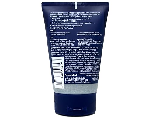 Miniatura 2 de Lavado facial con exfoliante Nivea for Men, tubo de 4.4 onzas, paquete de de 12