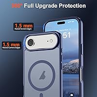 Vista 11 de SUPFINE - Funda magnética para iPhone 13 Pro Max (compatible con MagSafe), (protección contra caídas de grado militar de 10 pies), delgada, Negro