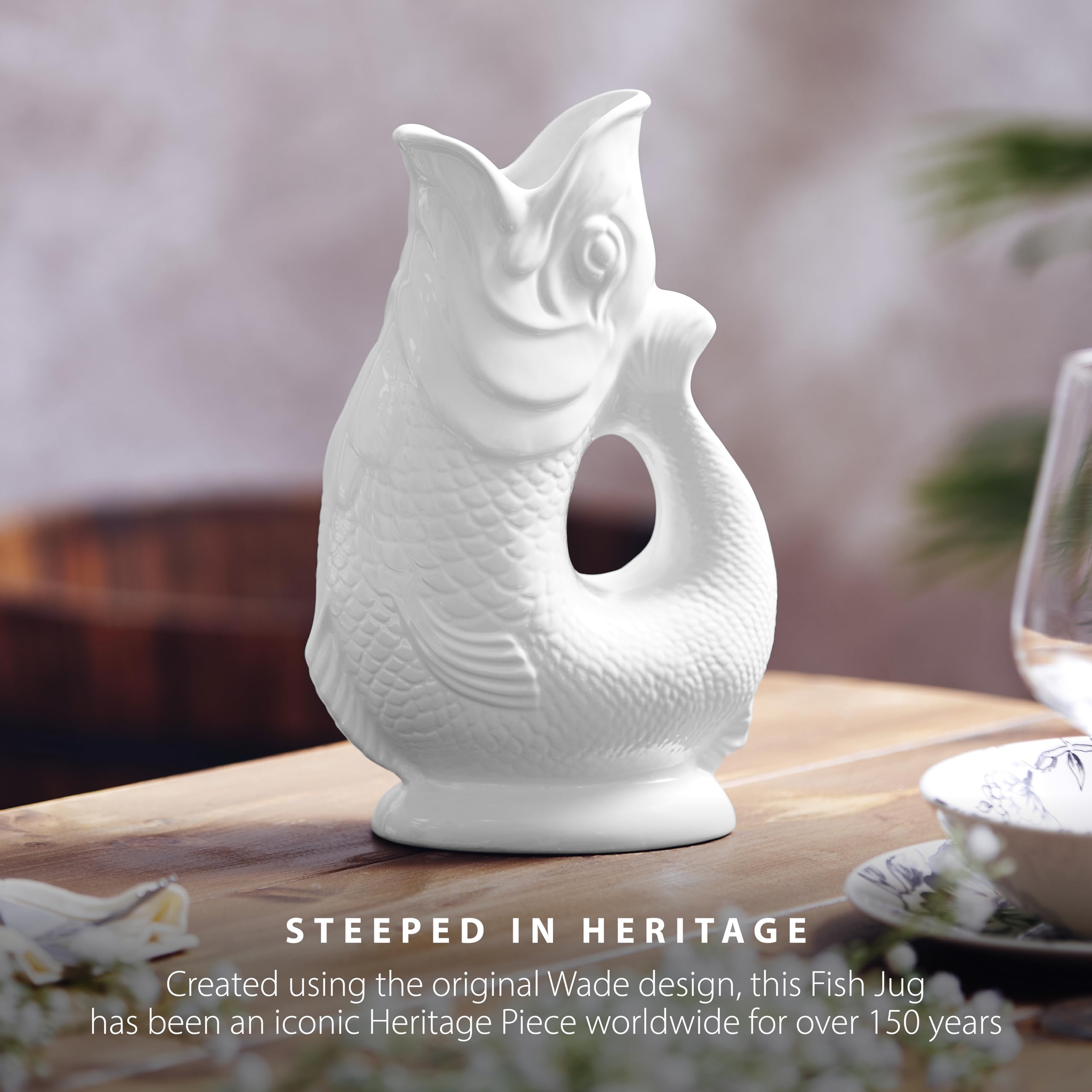 Wade Fish Jug, Handcrafted in Stoke-on-Trent England, Award-Winning Iconic UK Heritage Brand, English Earthenware, 1.2L - Image 3